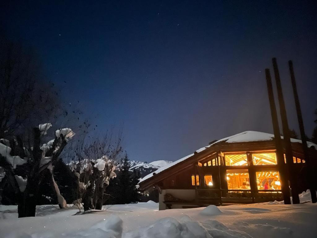 Chalet Javen - 520m2 avec piscine chauffée et home cinéma Megève Extérieur photo